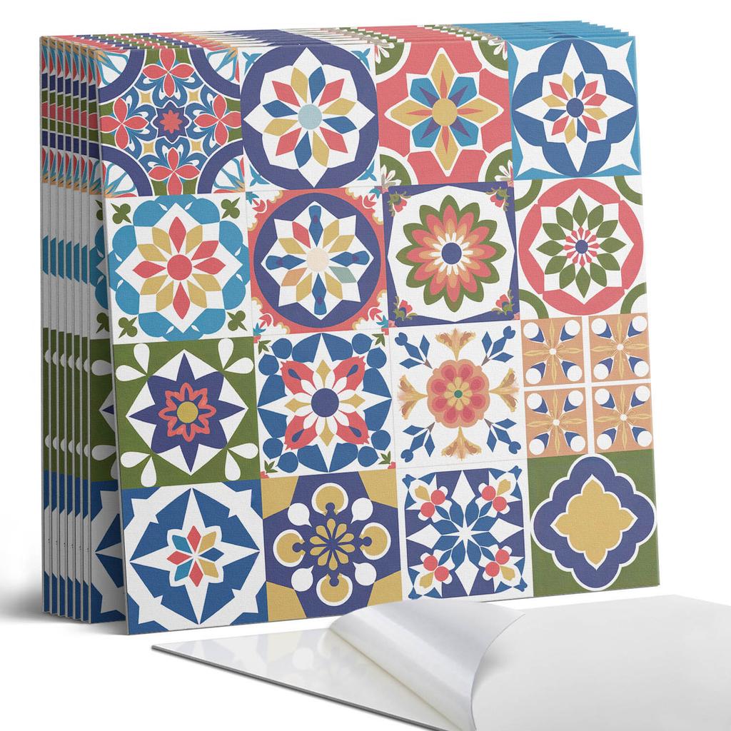 Decorative Vinyl Wall Tiles with Printed Mosaic Patterns in Squares 9x30x30 cm