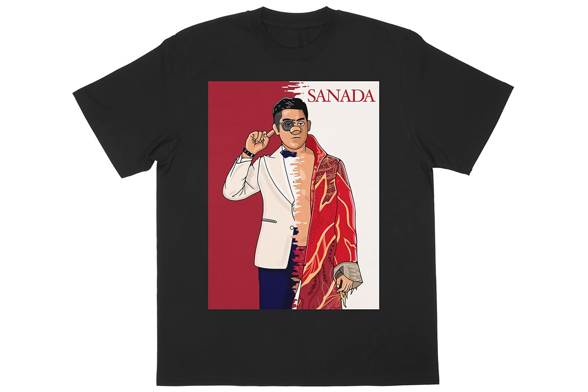 

New Japan Pro-Wrestling SANADA x Motoki Shiozawa Art T-Shirt, Size M, 5874102325