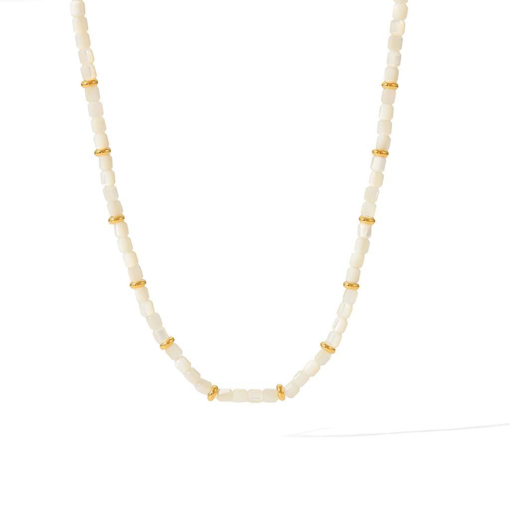 Instagram style Western fashion influencer white mother-of-pearl necklace for women, niche design, high-end clavicle chain