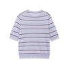 European and American Style, New Women's Clothing, Foreign Style Short-sleeved Round Neck Striped Ultra-fine Needle Top 3920198