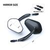 WTZMOTO Motorcycle Handlebar Side Mirror Harley Mirror Rearview Mirror Motorcycle Mirror Black