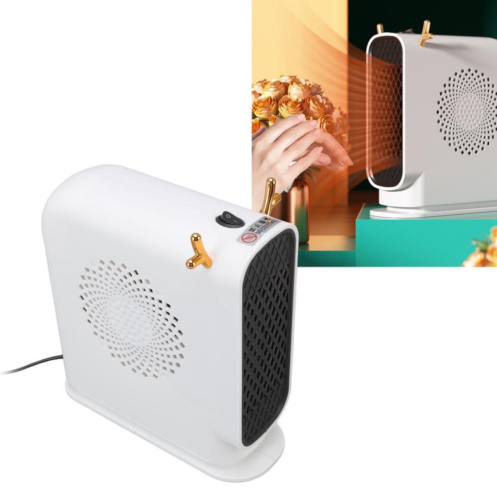 500W Air Warmer ABS Instant Heat 360 Degree Air Diversion Double Power Off Protection Space Heater