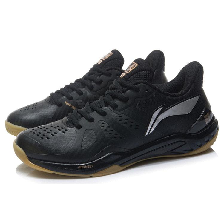 Li Ning Cloud Thunder Professional Cushioning Slip Resistant Abrasion Resistant Badminton Shoes Men's Black AYAR033-3