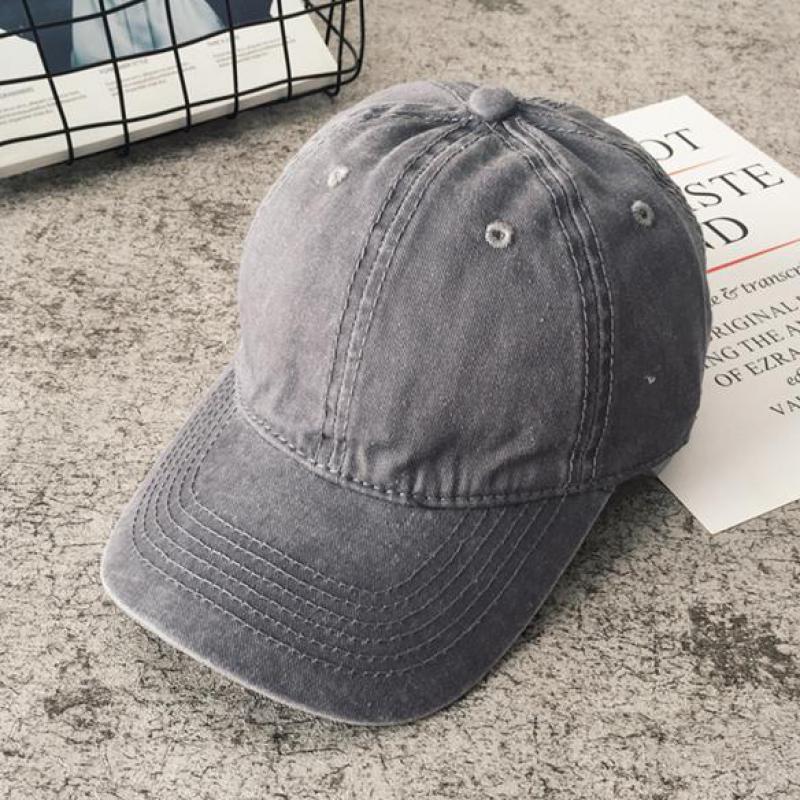Wyprała Czapka Baseballowa Damska Męska Letnia Czapka Snapback Regulowana Vintage Miękka Codzienna Daszek Przeciwsłoneczny Street Czapka Trucker Jednolity Kolor Czapka Ojca