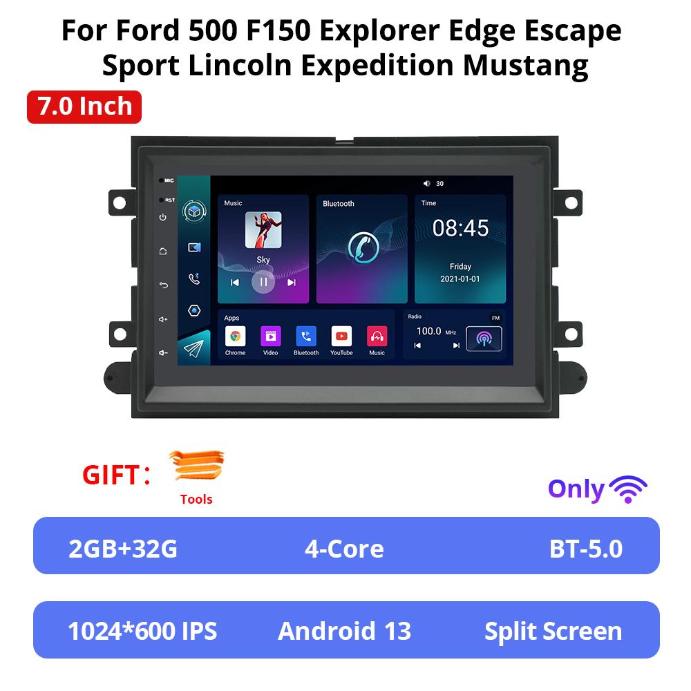 

NAVIGUIDE 7 Android Carplay Car Multimeida Player For Ford F150 Explorer Edge Escape Sport Lincoln Expedition Mustang NO DVD красный