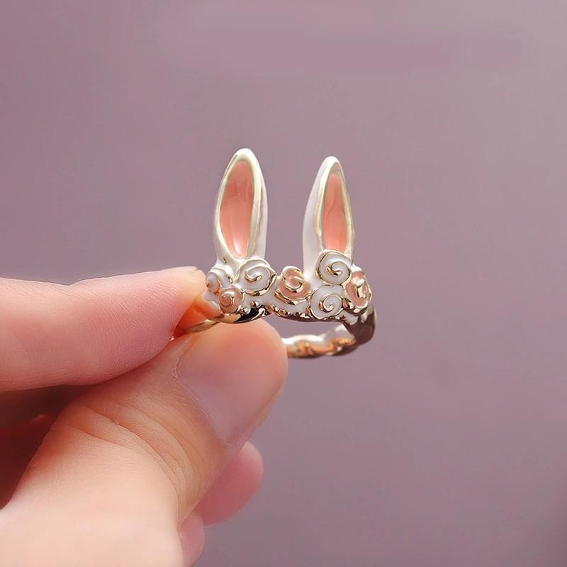 Cute Cat and Mouse Shape Open Ring for Women Antique Silver Color Modern Fashion Girls Finger Accessories Hip Hop Party Jewelry