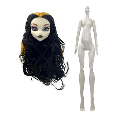 Modepuppenkopf Körper Für 11 Zoll Monsterpuppe Nackt 27cm Puppenzubehör Make-up Gesicht Kopf Dunkle Fee Puppenspielzeug