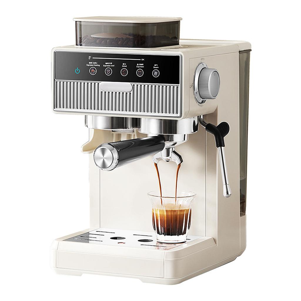 20bar Coffee Machine Semi automatic Home Small Cold Hot 2 Extraction 1.8L Capacity Double Cup Powder Bowl Compatible