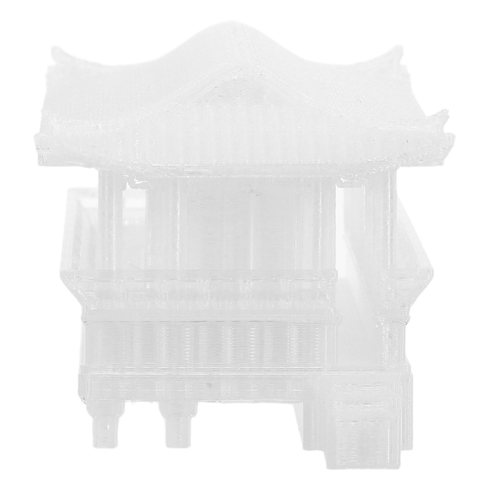 Miniature Pavilion Micro Landscape Pavilion Ornament Traditional Chinese Pagoda Sculpture Bonsai Aquarium Garden Decoration 7X4.7X4.5CM