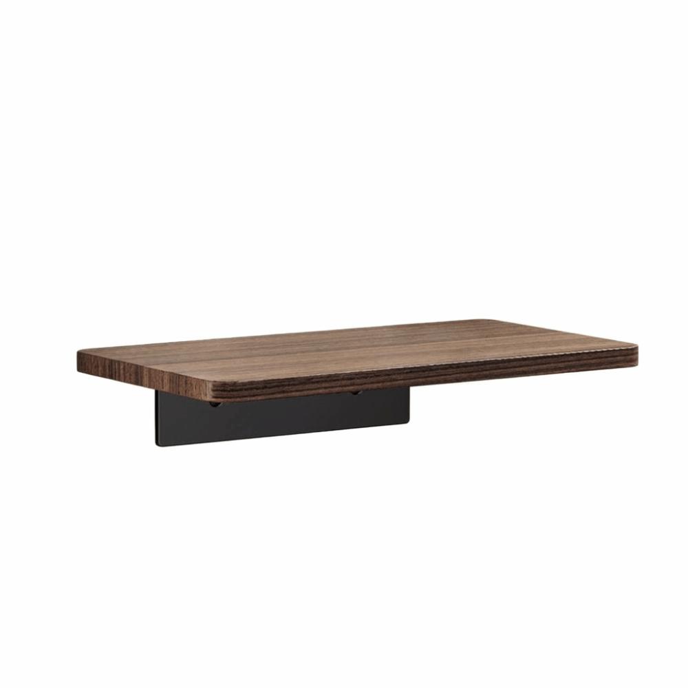 Wall Mounted Toilet Paper Holder Walnut Wood Grain Paper Towel Holder Storage Shelf Hotel Room
