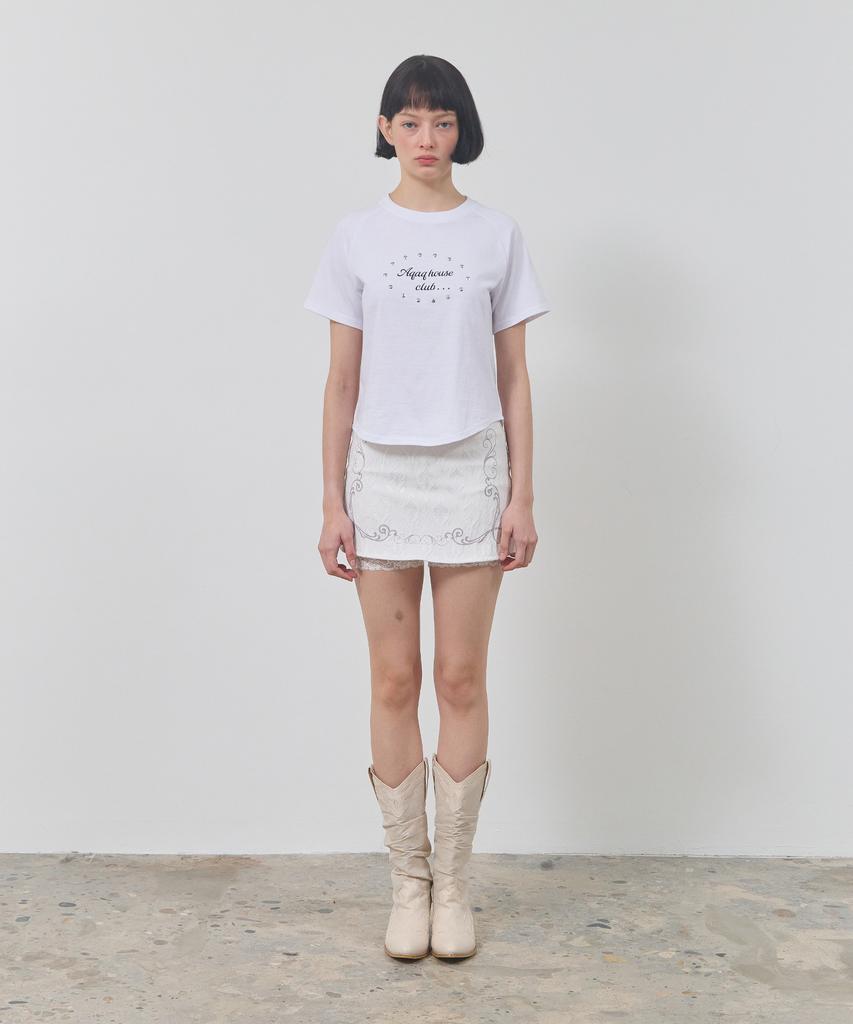 Eikyueikyuhauseukeulleob Circle House Raglan T-Shirt [White]