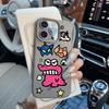 Cartoon Crocodile Phone Case for Apple IPhone 15 Pro Max, IPhone 14, Lychee Texture, 13 Cartoon, 12 Graffiti Phone Case
