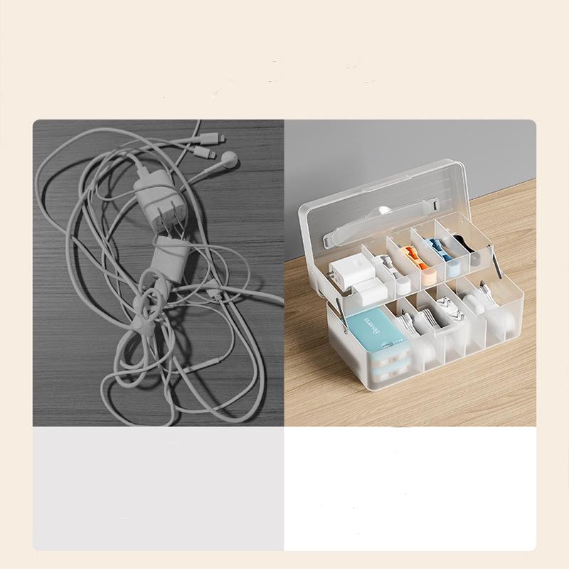 Data Cable Storage Box Reusable Cable Storage Box Organizer Charger Cord Storage Box Data Cable Storage Case