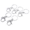 10Pcs Big Lobster Clasp Hooks Keychain Split Ring Short Chain Key Ring Diy