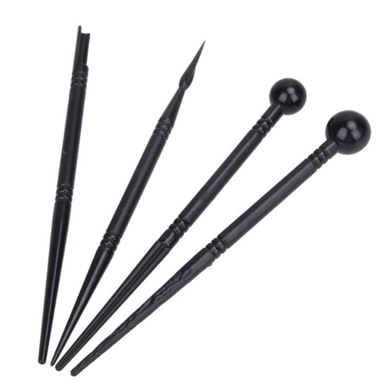 4 stk Graveringsgruppe DIY Modellverktøy, Formingspenner for myk leire, Skulpturpenner for kakedekorasjon