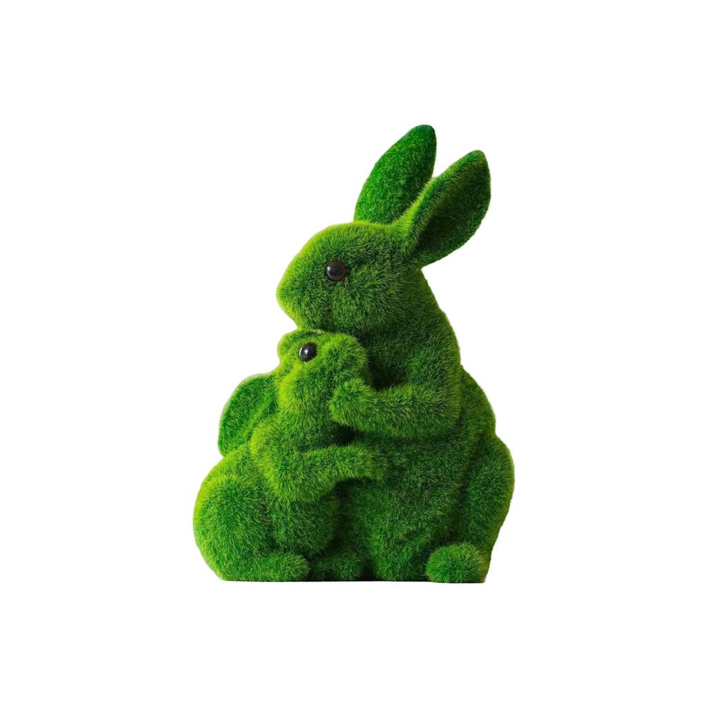 Animal Like Flocked Ornaments, Simulated Moss Figurines