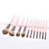 11pieces Pink Makeup Brush Set Essential Cosmetic Tools High Quality Synthetic Hair Foundation Powder Eye Cosmetic Brushes