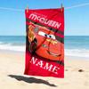 Custom Name Car Adventure Stylish Digital Printing Beach Towel Quick‑Drying Absorbent Blanket for Beach Pool Gym Travel