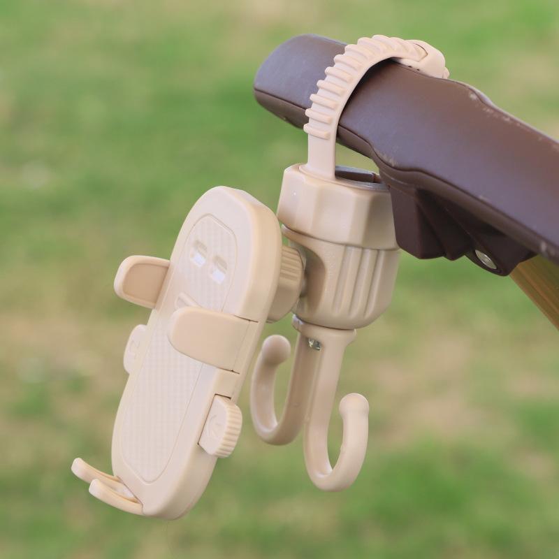 Universal Hook & Phone Holder - for Baby Strollers, Electric Bikes, and Stroller Hooks, Multi - function Hanging Bag Hook