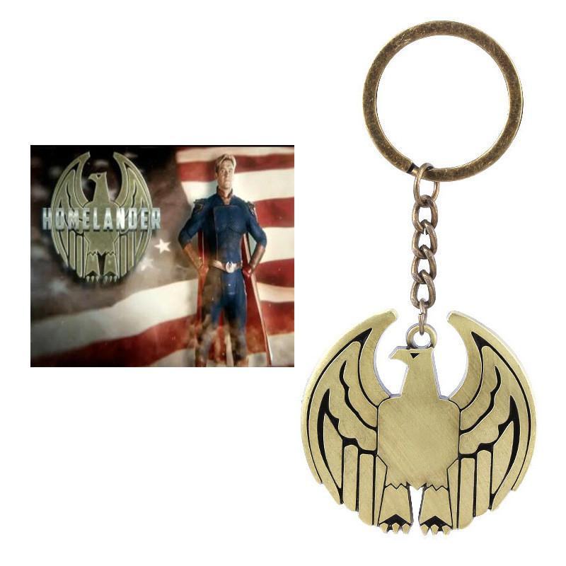 The Boys Zinc Alloy Keychain With Eagle Badge Keyring For Cosplay And Collection