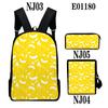 Classic Novelty Peculiar Fruit 3D Print 3pcs/Set Pupil School Bags Laptop Daypack Backpack Inclined Shoulder Bag Pencil Case