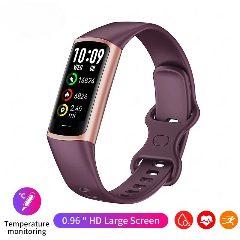 New Fashion Smartwatch Women Men Blood Oxygen Temperature Monitoring Bracelet Waterproof Sports Smart Watch Ladies Gift