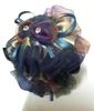 Women Fashion Satin Ribbon Silk Flower Crystal Hair Claw Decor Elastic Ponytail Holder Hair Band Accessories for Christmas