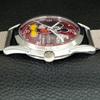 HAND-WINDING VINTAGE SWISS MENS REFURBISHED RED COLOR DIAL WATCH a707220-1