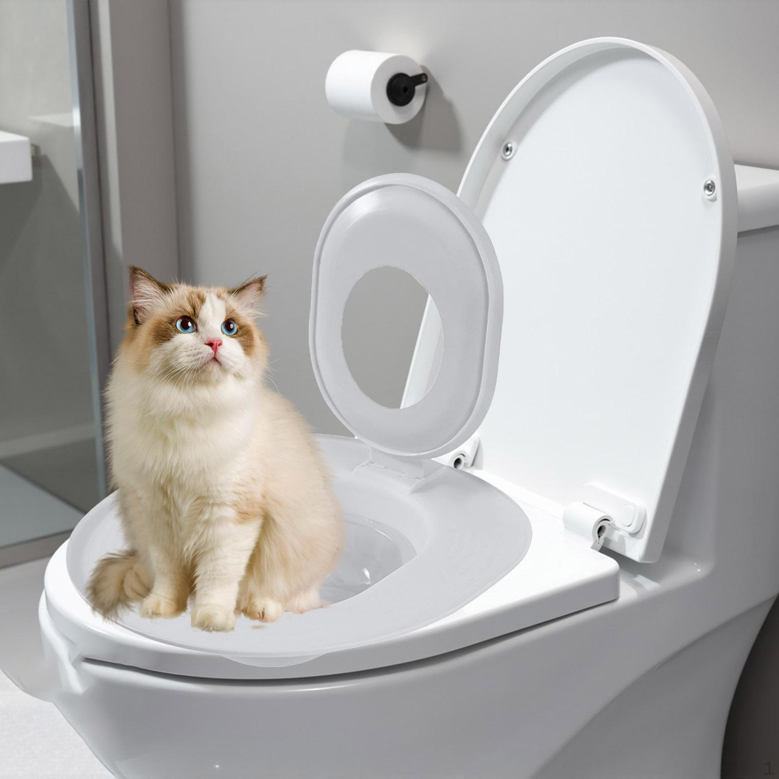 Набор для приучения кошки к лотку, Горшок для большинства унитазов, Крепление на сиденье, Gray