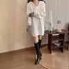 Casual Versatile Hooded Knitted Sweater Women's Autumn and Winter New Loose and Thin Solid Color Knitted Bottoming Hoodie Sweater