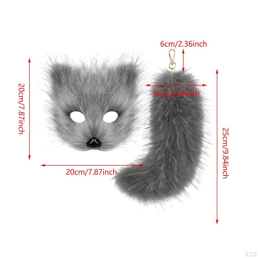 Therian Maske und Schwanz Katze Rolle Spielen Fancy Dres Cosplay für Frauen Furry