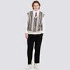 Customus Drop Shoulder Yarn-Dyed Stripe Oversized Vest Cxs25Fkvt801 Ora