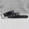 New Genuine Leather Turtle Rivet Wide Belt Men and Women's Personalized Heavy-work Punk Cowhide Neutral Belt