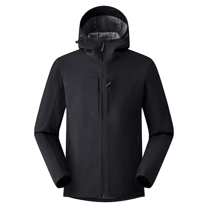 Lightweight Waterproof Hooded Shell Jacket for Couples - Trendy Outdoor Mountaineering Wear