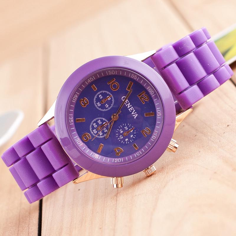 CQ106 Fashion Women Watch Silicone Student Couple Quartz Watch Fashion Leisure Clock Gift Watches for Woman