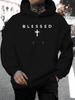 New Personalized Blessing Print, Fashionable Autumn Winter Hooded Sweatshirt, Comfortable and Versatile Casual, Unisex Clothing