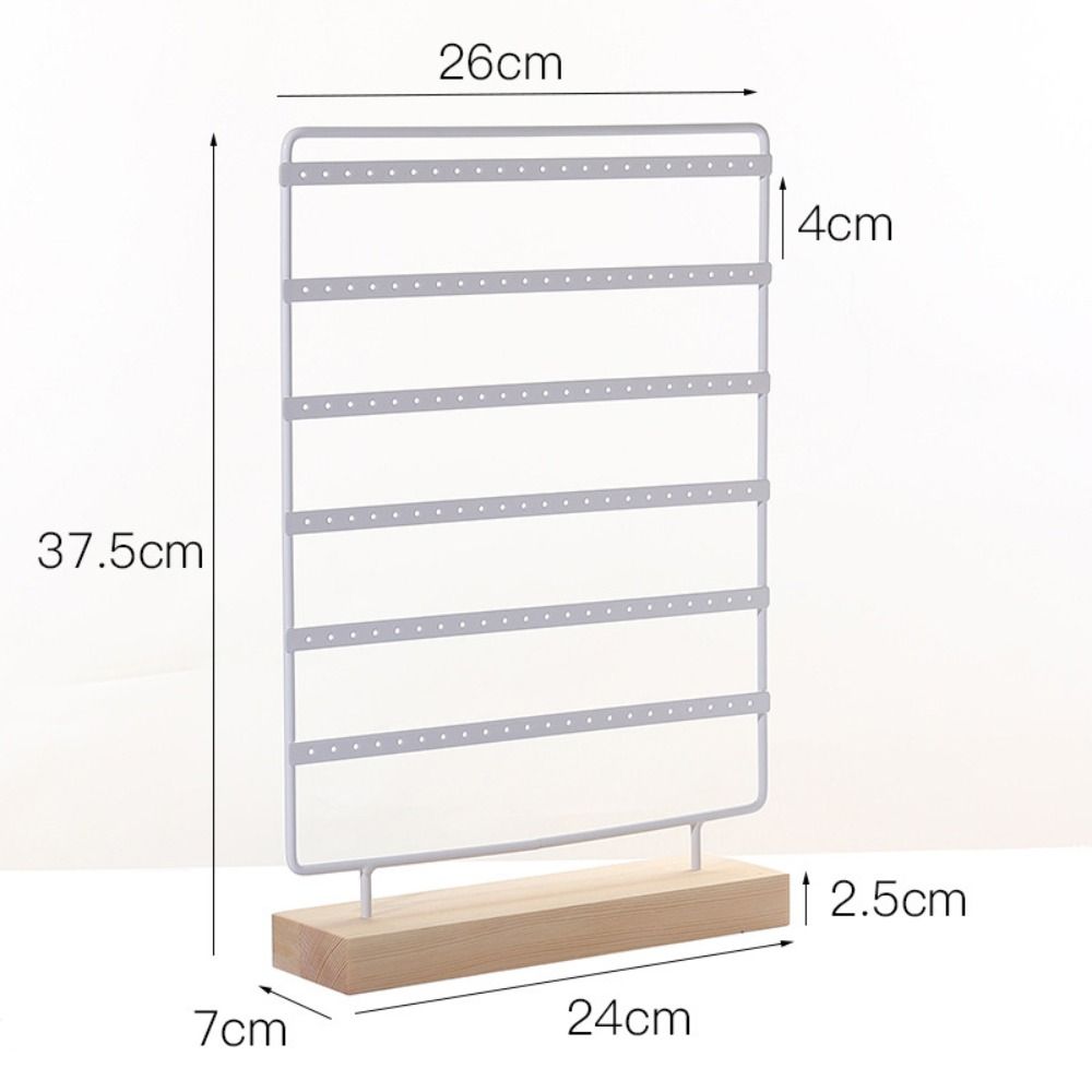 Large Capacity Metal Earring Holder 6-Tiered Ear Stud Rack For Home & Retail Use