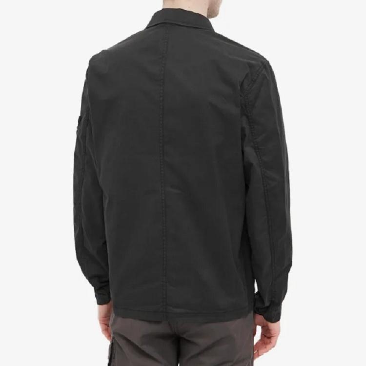 STONE ISLAND Supima Cotton Shirt Jacket 'Black' Men's 761512619-V0029