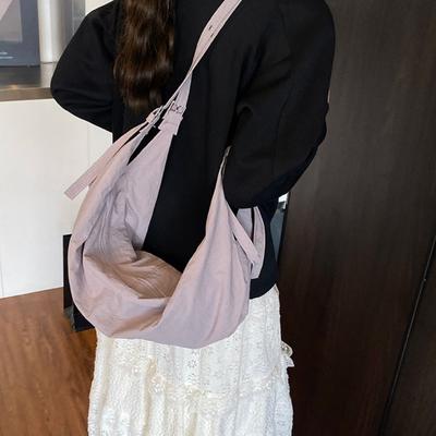 Korean Style Nylon Shoulder Bag Canvas Dumpling Bag Sweet Nylon Crossbody Bag Streetwear