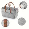 Large Baby Felt Storage Nursery Organizer Basket Infant Diaper Bag with Handle Caddy Changing Nappy Kids Storage Carrier