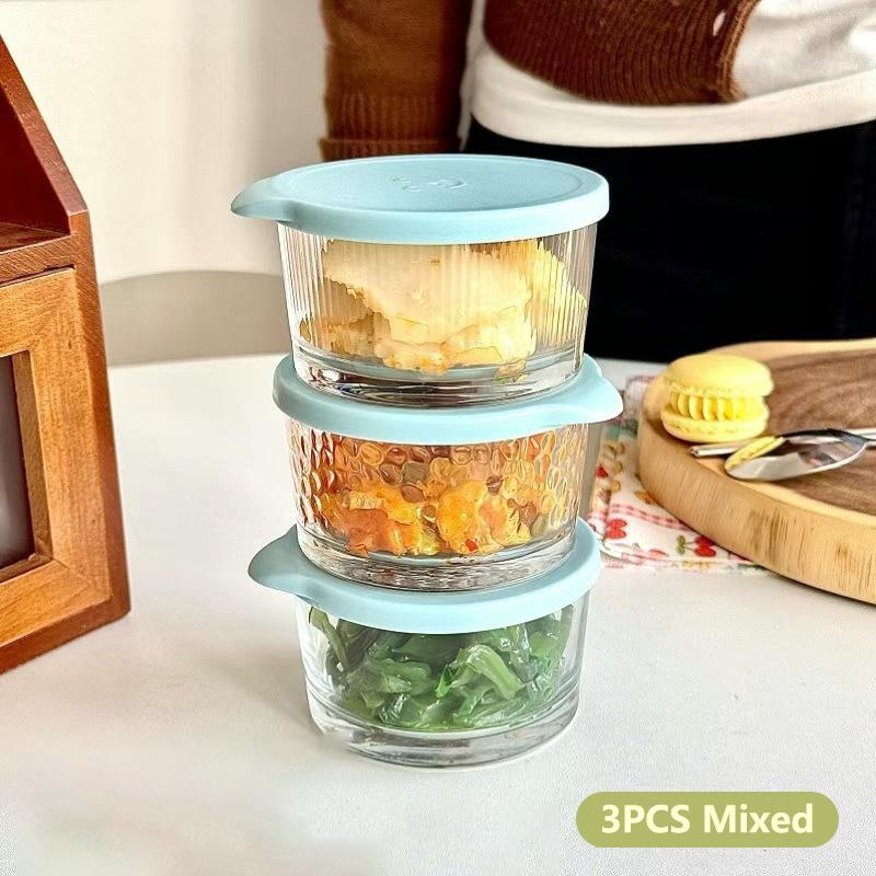 

1/3 шт. Стеклянные банки для хранения 200 мл Прозрачные Утолщенные Стеклянные Контейнеры для Хранения Многофункциональные Мини-прозрачные Банки для Сохранения Свежести Кухня