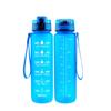 Tritan Frosted 1000ml Plastic Water Bottle with Time & Capacity Scale, Portable Handle