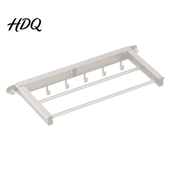 Pressure-resistant Clothes Rack Wall Hanger Foldable Drying Reinforced Material Mounted Laundry Clothing Double Pole