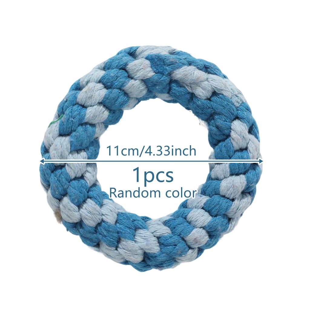 Dog Cotton Rope Toy Chew Teeth Cleaning Bite Knot Ball Interactive Toys For Small Medium Puppy Golden Retriever Border Collie