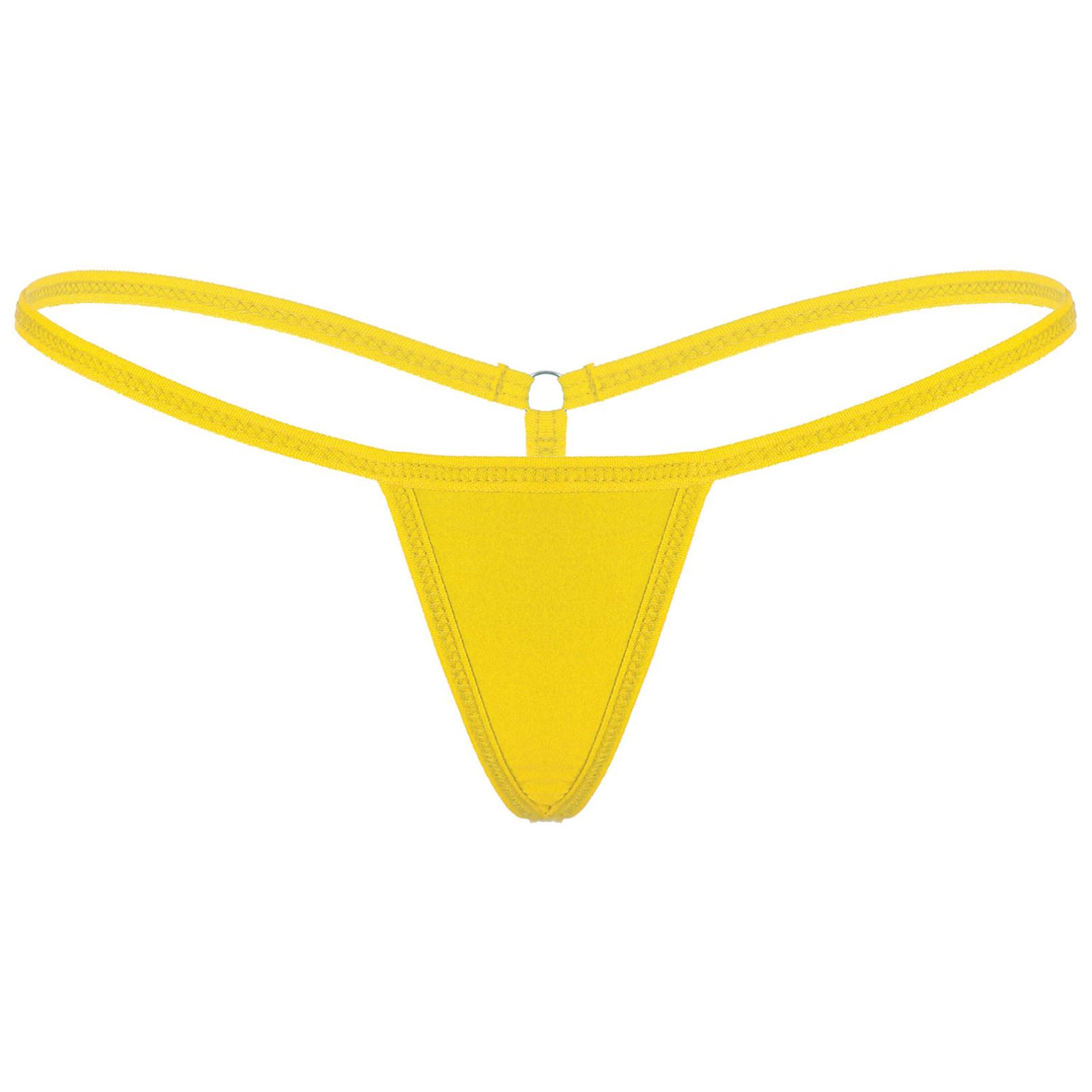 

Жіночі плавки бікіні, однотонні плавки, трусики, купальники One Size жовтий