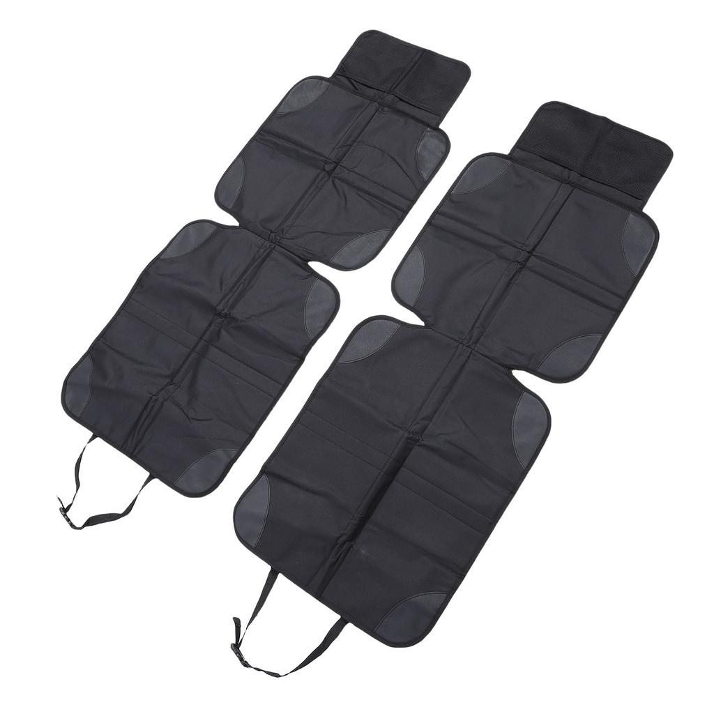 2PCS Car Seat Protector 600D Oxford Cloth Non Slip Pattern Baby Carseat Cover Protector with Mesh Pocket