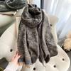 New Double-sided Commuter Warm Fashion Elegant Simple Imitation Cashmere Scarf Shawl Cape Women