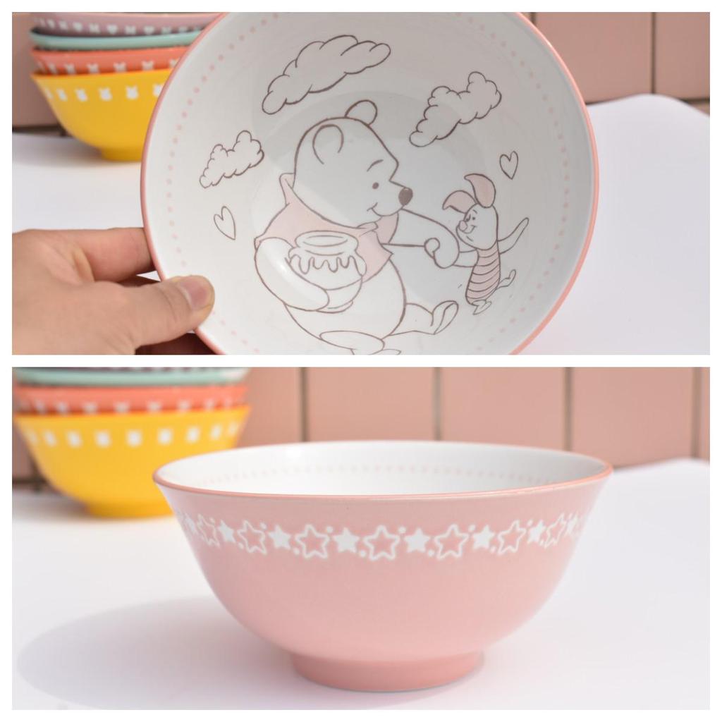 Colorful Large Ceramic Children's Bowl - Creative Underglaze Design for Rice or Porridge