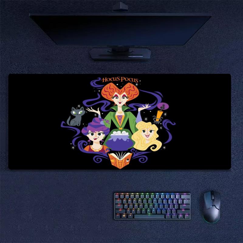 Hocus Pocus Mouse Pad, Large Gaming Desk Mat, Non-slip XXL Mousepad for Laptop & Tablet, Mini PC Playmat with Stitched Edges