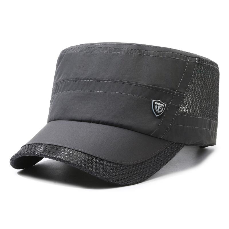 Men's hat spring and summer flat hat single-layer thin quick-drying hat outdoor travel sun protection breathable sun hat